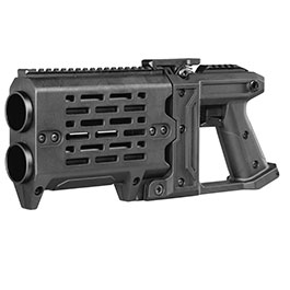 Alpha Parts AS-40 40mm Double Barrel Airsoft Pistolen Grenade-Launcher schwarz