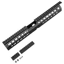 UTG Pro 15 Zoll KeyMod Aluminium Drop-In Super Slim Handguard f. AR-15 Sturmgewehre schwarz