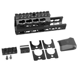 UTG Pro 6 Zoll KeyMod Aluminium Universal Super Slim Handguard f. AK47 Sturmgewehre schwarz