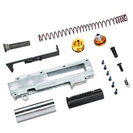 ICS M4 / M16 Split-Design Gearbox M120 komplett Standard Bore-Up Version oben silber MA-56