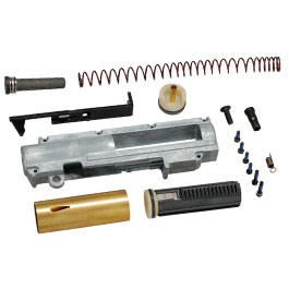 ICS M4 / M16 Split-Design Gearbox M120 komplett Standard Version oben silber MA-47
