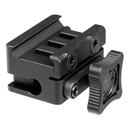 UTG Over Bore Bipod QD Aluminium Zweibein Halterung f. 20 - 22mm Schienen schwarz