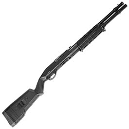 Cyma M870 MP-Style Shotgun Long-Type Tri-Barrel Vollmetall Springer 6mm BB schwarz Bild 4