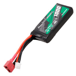 Gens Ace Airsoft LiPo Akku 7,4V 1000mAh 35C / 70C AN/PEQ Large-Type m. T-Stecker Anschluss