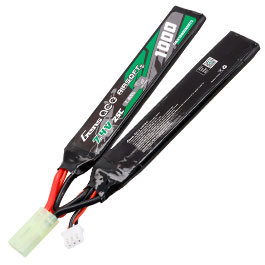Gens Ace Airsoft LiPo Akku 7,4V 1000mAh 25C / 80C Small Two-Panel Type m. Mini-Tam Anschluss