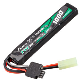 Gens Ace G-Tech Airsoft LiPo Akku 7,4V 1000mAh 25C / 80C Stock-Tube Type m. Mini-Tam Anschluss
