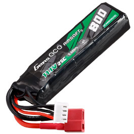 Gens Ace Airsoft LiPo Akku 11,1V 800mAh 25C / 80C Short Stock-Tube Type m. T-Stecker Anschluss