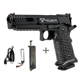 EMG / TTI Innovations Combat Master 2011 JW3 mit Metallschlitten Komplettset AEP 6mm BB schwarz - MosFet / LiPo Version