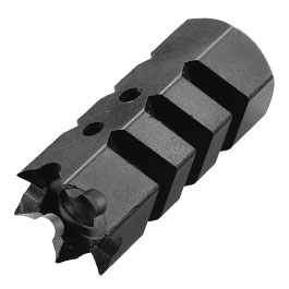 Evolution CNC Stahl Shark Flash-Suppressor schwarz 14mm-