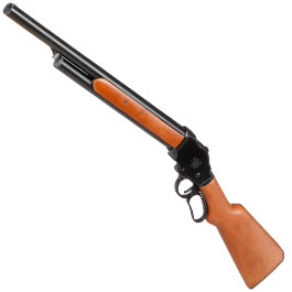 Golden Eagle M1887 Rifle Gas Lever Action mit Hlsenauswurf 6mm BB schwarz - Echtholz Version