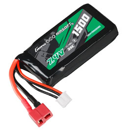Gens Ace Airsoft LiPo Akku 7,4V 1500mAh 35C / 70C AN/PEQ Large-Type m. T-Stecker Anschluss