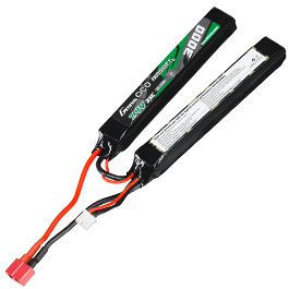 Gens Ace Airsoft LiPo Akku 7,4V 3000mAh 25C / 80C Small-Long Two-Panel Type m. T-Stecker Anschluss
