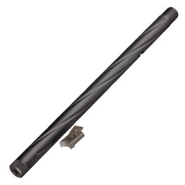 Action Army Aluminium Twisted Bull Barrel Auenlauf Set Short f. Maruzen Type 96 Gewehre schwarz