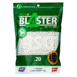 ASG Alpha Blaster Bio PLA Grade IV Precision BBs 0,20g 5.000er / 1kg Beutel weiss