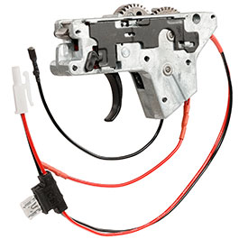 ICS M4 / M16 Split-Design Gearbox komplett mit SSS-Mosfet / Standard Trigger unten silber - Kabel hinten - MA-441
