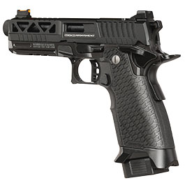 Kleinbild 8 G&G 2024 CP Custom Airsoftpistole Hi-Capa Vollmetall GBB 6mm BB schwarz - Set mit 2 Magazinen / Pistolenkoffer