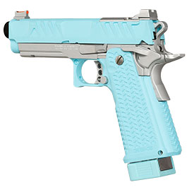Kleinbild 8 G&G STP45 Airsoftpistole Hi-Capa mit Polymer-Schlitten / Metallrahmen GBB 6mm BB Macaron Blue Edition