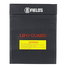 8Fields Premium LiPo Safety Bag Large 23 x 30 cm Feuerfeste Sicherheitstasche schwarz