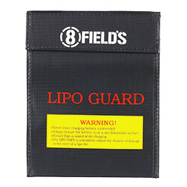 8Fields Premium LiPo Safety Bag Medium 18 x 23 cm Feuerfeste Sicherheitstasche schwarz