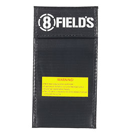8Fields Premium LiPo Safety Bag Small 10,5 x 20 cm Feuerfeste Sicherheitstasche schwarz