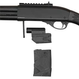 Kleinbild 8 BattleAxe M4 / M16 S-AEG Magazinadapter f. Tokyo Marui kompatible M870 Shotguns schwarz