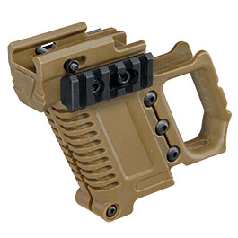 WoSport Pistol Carbine Kit fr G17 / G18 / G22 / G34 GBB Pistolen tan