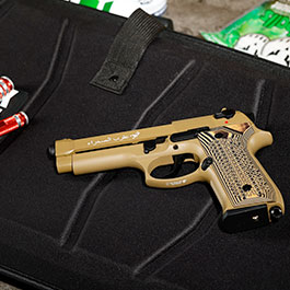 Kleinbild 1 KLI M92 Sahara Limited Edition Vollmetall GBB 6mm BB Desert Tan - G10 Grip Edition