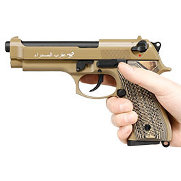 Kleinbild 3 KLI M92 Sahara Limited Edition Vollmetall GBB 6mm BB Desert Tan - G10 Grip Edition