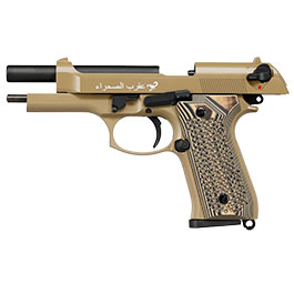 Kleinbild 4 KLI M92 Sahara Limited Edition Vollmetall GBB 6mm BB Desert Tan - G10 Grip Edition