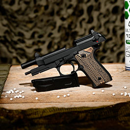 Kleinbild 1 KLI M92A1 Optic Ready Vollmetall GBB 6mm BB schwarz - G10 Grip Edition