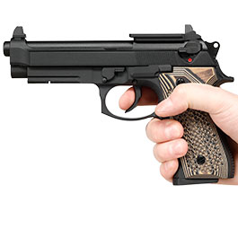 Kleinbild 11 KLI M92A1 Optic Ready Vollmetall GBB 6mm BB schwarz - G10 Grip Edition