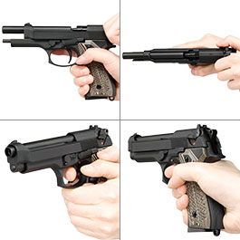 Kleinbild 8 KLI M92 Vollmetall GBB 6mm BB schwarz - G10 Grip Edition