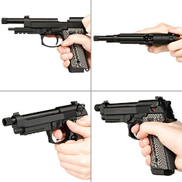 Kleinbild 8 KLI M92A3 Vollmetall GBB 6mm BB schwarz - G10 Grip Edition