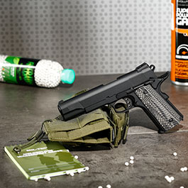 Kleinbild 1 KLI M1911 MEU Vollmetall GBB 6mm BB schwarz - G10 Grip Edition