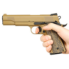 Kleinbild 11 KLI M1911 MEU Vollmetall GBB 6mm BB Desert Tan - G10 Grip Edition