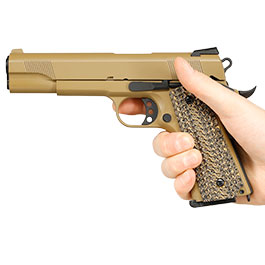 Kleinbild 3 KLI M1911 MEU Vollmetall GBB 6mm BB Desert Tan - G10 Grip Edition