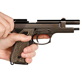 Kleinbild 11 KLI M92 Fusion Vollmetall GBB 6mm BB Platinum Blackchrome-Finish - G10 Grip Edition