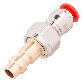 Mancraft QD Fitting mnnlich mit 4mm Macroline HPA-Adapter silber - US Version