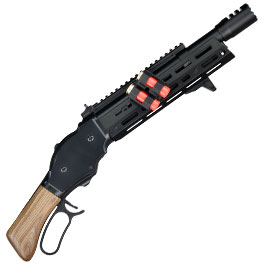 Kleinbild 2 Golden Eagle M1887 Tactical Shorty Gas Lever Action mit Hlsenauswurf 6mm BB schwarz - Echtholz Version