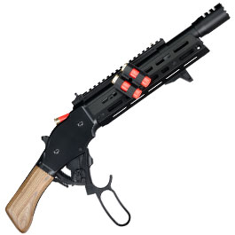 Kleinbild 3 Golden Eagle M1887 Tactical Shorty Gas Lever Action mit Hlsenauswurf 6mm BB schwarz - Echtholz Version