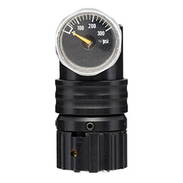 Kleinbild 5 Mancraft MMR HPA Regulator m. seitlicher EU Schnellkupplung / Druckmanometer schwarz