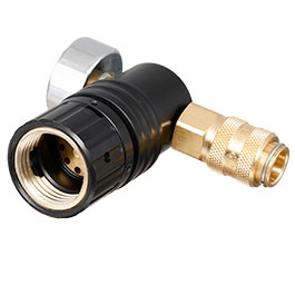Kleinbild 9 Mancraft MMR HPA Regulator m. seitlicher EU Schnellkupplung / Druckmanometer schwarz