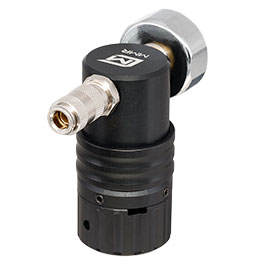 Kleinbild 3 Mancraft MMR HPA Regulator m. seitlicher 4 mm EU Schnellkupplung / Druckmanometer schwarz