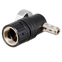 Kleinbild 9 Mancraft MMR HPA Regulator m. seitlicher 4 mm EU Schnellkupplung / Druckmanometer schwarz