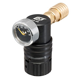 Kleinbild 1 Mancraft MMR HPA Regulator m. seitlicher US Schnellkupplung / Druckmanometer schwarz