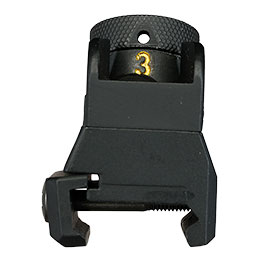 Kleinbild 6 Double Bell Classic Ringvisier Rear Sight f. 20 - 22 mm Schienen schwarz