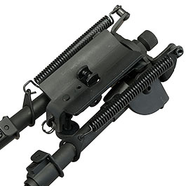 Kleinbild 4 Double Bell Tactical Zweibein mit Gummif��e und 20 - 22mm- / Sniper-Halterung schwarz - Short-Version