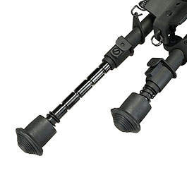 Kleinbild 6 Double Bell Tactical Zweibein mit Gummif��e und 20 - 22mm- / Sniper-Halterung schwarz - Short-Version