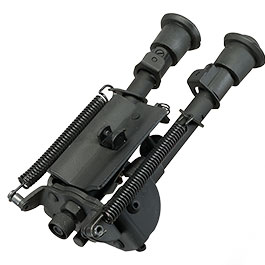 Kleinbild 8 Double Bell Tactical Zweibein mit Gummif��e und 20 - 22mm- / Sniper-Halterung schwarz - Short-Version
