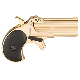 Kleinbild 5 MaxTact Derringer Double Barrel Vollmetall Gas 6mm BB gold - Black Screw Version